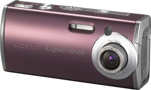 Sony's Cyber-shot DSC-L1 digital camera. Courtesy of Sony, with modifications by Michael R. Tomkins. Click for a bigger picture!