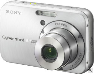Sony's Cyber-shot DSC-N1 digital camera. Courtesy of Sony, with modifications by Michael R. Tomkins. Click for a bigger picture!