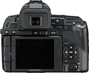 Olympus' E-5 digital SLR. Photo provided by Olympus Imaging America Inc. Click for a bigger picture!