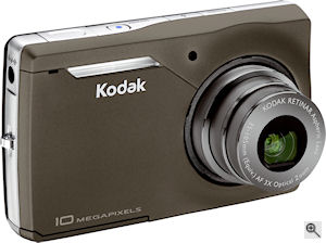 Kodak's EasyShare M1033 digital camera. Courtesy of Kodak, with modifications by Michael R. Tomkins. Click for a bigger picture!