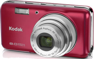 Kodak's EasyShare V803 digital camera. Courtesy of Kodak, with modifications by Michael R. Tomkins. Click for a bigger picture!