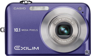 Casio's EXILIM ZOOM EX-Z1050 digital camera. Courtesy of Casio, with modifications by Michael R. Tomkins. Click for a bigger picture!