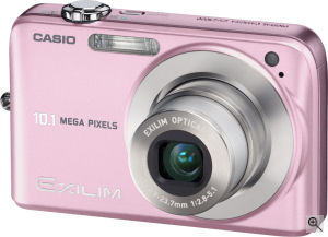 Casio's EXILIM ZOOM EX-Z1050 digital camera. Courtesy of Casio, with modifications by Michael R. Tomkins. Click for a bigger picture!