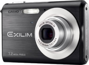 Casio's EXILIM ZOOM EX-Z70 digital camera. Courtesy of Casio, with modifications by Michael R. Tomkins.