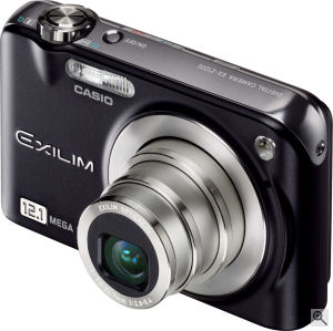 Casio's EXILIM Zoom EX-Z1200 digital camera. Courtesy of Casio, with modifications by Michael R. Tomkins. Click for a bigger picture!