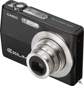Casio's EXILIM EX-Z500 digital camera. Courtesy of Casio, with modifications by Michael R. Tomkins. Click for a bigger picture!