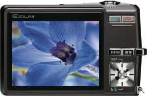 Casio's EXILIM EX-Z500 digital camera. Courtesy of Casio, with modifications by Michael R. Tomkins. Click for a bigger picture!