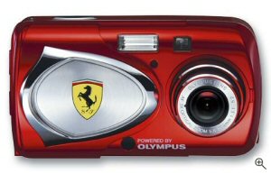 The Ferrari Digital Model 2003 digital camera. Courtesy of Olympus, with modifications by Michael R. Tomkins. Click for a bigger picture!