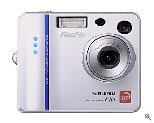 Fuji's FinePix F401 digital camera. Courtesy of Fuji USA, with modifications by Michael R. Tomkins.