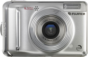 Fujifilm's FinePix A600 digital camera. Courtesy of Fujifilm, with modificatioms by Michael R. Tomkins. Click for a bigger picture!