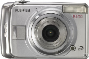 Fujifilm's FinePix A820 digital camera. Courtesy of Fujifilm, with modifications by Michael R. Tomkins. Click for a bigger picture!