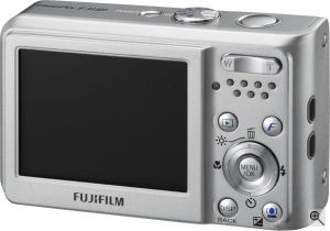 Fujifilm's FinePix F31fd digital camera. Courtesy of Fujifilm, with modifications by Michael R. Tomkins. Click for a bigger picture!