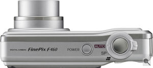 Fujifilm's FinePix F460 digital camera. Courtesy of Fujifilm, with modifications by Michael R. Tomkins. Click for a bigger picture!