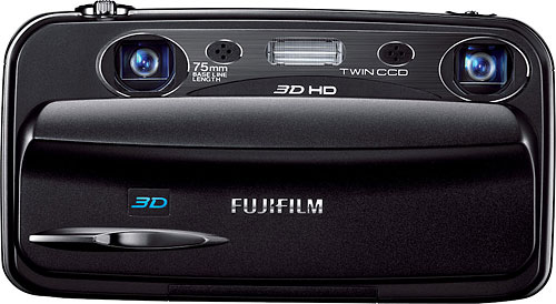 Fujifilm's FinePix REAL 3D W3 digital camera. Photo provided by Fujifilm North America Corp. Click for a bigger picture!