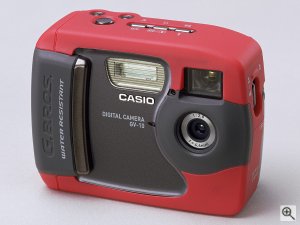 Casio's G.BROS GV-10 digital camera. Courtesy of Casio Computer Co. Ltd. Click for a bigger picture!