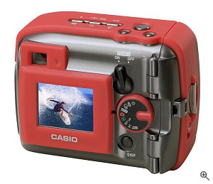 Casio's G.Bros GV-20 digital camera. Courtesy of Casio Japan, with modifications by Michael R. Tomkins.