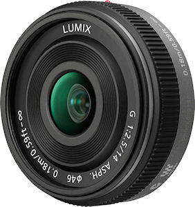 Panasonic's LUMIX G 14mm/F2.5 ASPH. lens. Photo provided by Panasonic Consumer Electronics Co. Click for a bigger picture!
