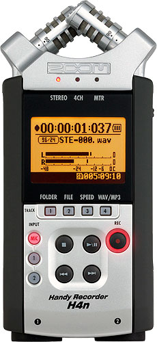 Zoom's H4N Handy Recorder. Photo provided by Samson Technologies Corp. Click for a bigger picture!
