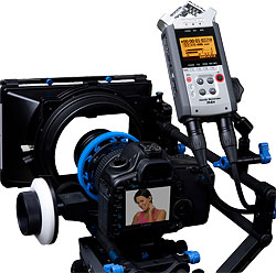 Zoom's H4N Handy Recorder in use. Photo provided by Samson Technologies Corp. Click for a bigger picture!