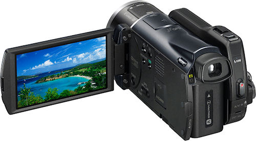 Sony's HDR-XR550V digital camcorder. Photo provided by Sony Electronics Inc. Click for a bigger picture!