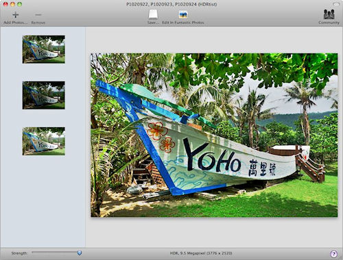 Ohanaware's HDRtist software for Mac OS X. Screenshot provided by Ohanaware. Click for a bigger picture!