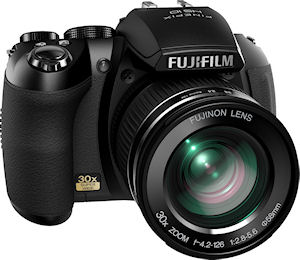 Fujifilm's FinePix HS10 digital camera. Photo provided by Fujifilm North America Corp. Click for a bigger picture!