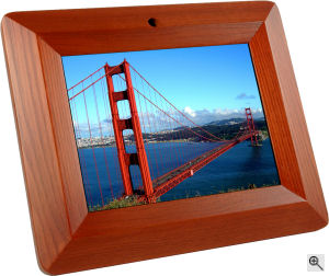Digital Foci's Image Moments IMT-080 LCD picture frame. Courtesy of Digital Foci, with modifications by Michael R. Tomkins. Click for a bigger picture!