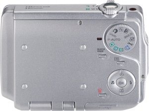 Olympus' i:robe IR-500 digital camera. Courtesy of Olympus, with modifications by Michael R. Tomkins. Click for a bigger picture!