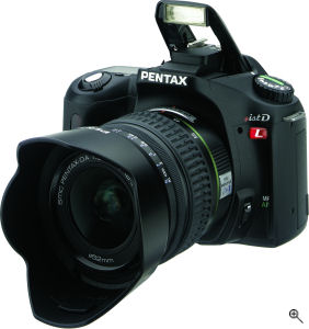 Pentax's *ist DL digital SLR. Courtesy of Pentax, with modifications by Michael R. Tomkins. Click for a bigger picture!