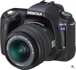 Pentax's *ist DS2 digital SLR. Courtesy of Pentax, with modifications by Michael R. Tomkins. Click for a bigger picture!
