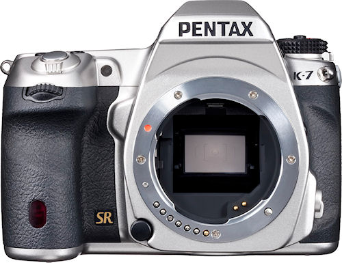 Pentax's K-7 Limited Silver digital SLR. Photo provided by Hoya Corp. Click for a bigger picture!