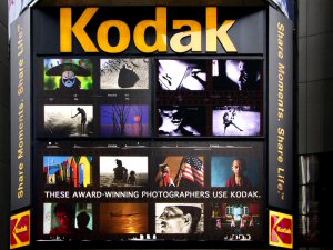 Kodak's Kodarama screen in Times Square. Courtesy of Kodak, with modifications by Michael R. Tomkins. Click for a bigger picture!