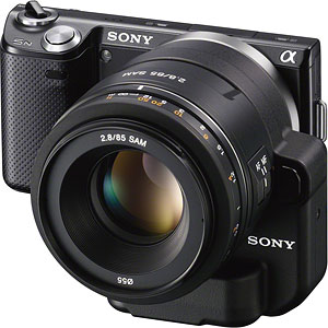 Sony's LA-EA2 Alpha Mount Adapter. Image provided by Sony Electronics Inc. Click for a bigger picture!