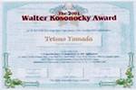 The 2001 Walter Kosonocky Award, presented to Fujifilm's Tetsuo Yamada. Courtesy of Fujifilm, with modifications by Michael R. Tomkins.