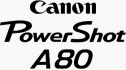 Canon's PowerShot A80 logo. Courtesy of Canon.