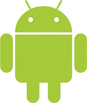 The Android logo. Courtesy of Google Inc. Click to visit the Android market!