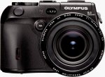 Olympus' Camedia C-8080 Wide Zoom digital camera. Courtesy of Olympus, with modifications by Michael R. Tomkins.