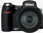 Nikon's Coolpix 8800 digital camera. Courtesy of Nikon, with modifications by Michael R. Tomkins.