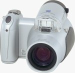 Konica Minolta's DiMAGE Z10 digital camera. Courtesy of Konica Minolta, with modifications by Michael R. Tomkins.