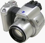 Konica Minolta's DiMAGE Z2 digital camera. Courtesy of Minolta, with modifications by Michael R. Tomkins.