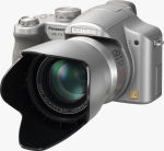 Panasonic's Lumix DMC-FZ8 digital camera. Courtesy of Panasonic, with modifications by Michael R. Tomkins.