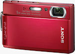 Sony's Cyber-shot DSC-T300 digital camera. Courtesy of Sony, with modifications by Michael R. Tomkins.