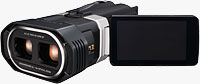 The JVC GZ-TD1 Full HD 3D camcorder. Photo provided by JVC Americas Corp.