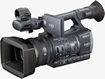 Sony's HDR-AX2000 digital camcorder. Photo provided by Sony Electronics Inc. Click for a bigger picture!