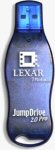 Lexar's Jumpdrive 2.0 USB flash drive. Courtesy of Lexar, with modifications by Michael R. Tomkins.