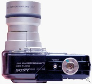 Sony's Cyber-shot DSC-P12 digital camera. Courtesy of LetsGoDigital, with modifications by Michael R. Tomkins.