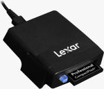 Lexar's Pro CF reader. Courtesy of Lexar, with modifications by Michael R. Tomkins.