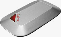 The SanDisk Memory Vault is said to have a ruggedized, metallic design. Photo provided by SanDisk Corp.