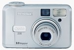 Pentax's Optio 230 digital camera. Courtesy of Pentax Corp., with modifications by Michael R. Tomkins.