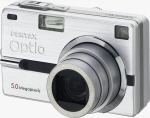 Pentax's Optio SV digital camera. Courtesy of Pentax, with modifications by Michael R. Tomkins.